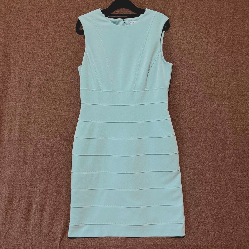 Antonio Melani Turquoise Bodycon sleeveless Dress‎ Size 10